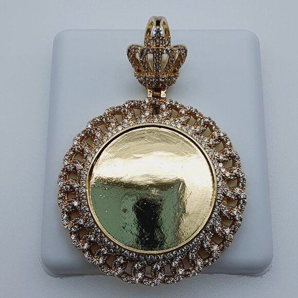 14K Gold Plated Cubic Zircon Pendant, EVBRS639 - Picture 5 of 9